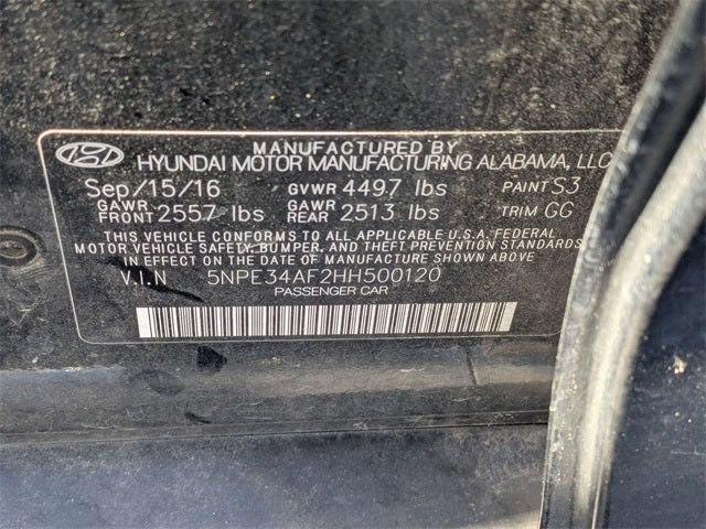 2017 Hyundai Sonata Sport