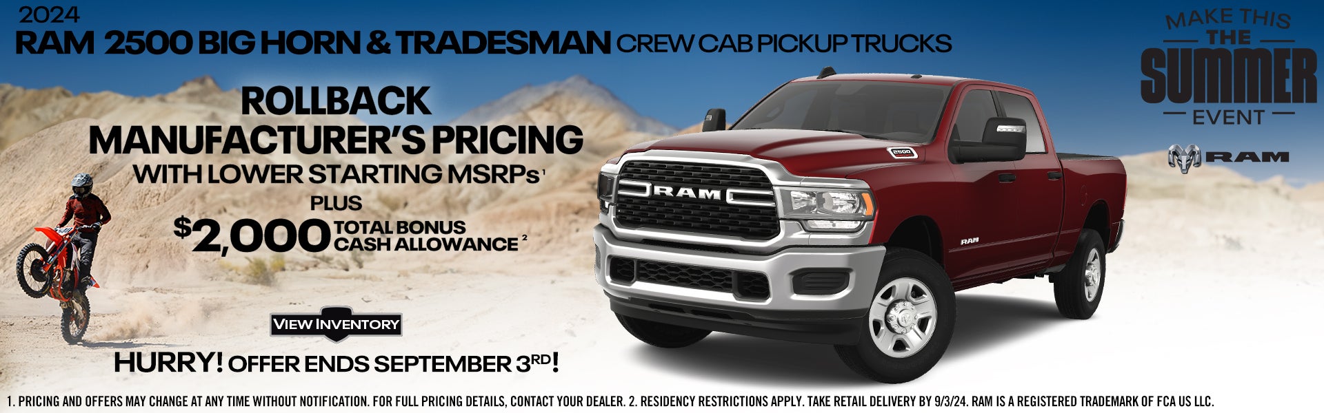 2024 RAM 2500 Big Horn Cash Allowance